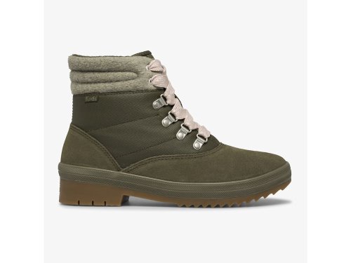 Dámské Boty Keds Camp Boot Semišové & Splash Twill w/ Thinsulate™ Olivy Zelené | CZ-09671