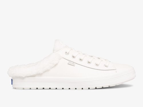 Dámské Pantofle Keds Kickstart TRX Mule Læder Bílé | CZ-06861