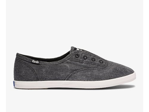 Dámské SlipOnTenisky Keds Chillax Washable Feat. Organic Bavlněné Tmavě Šedé | CZ-93304