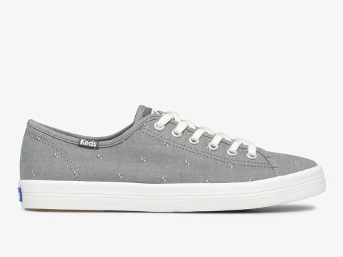Dámské Tenisové Boty Keds Kickstart Dobby Jacquard Šedé | CZ-25171