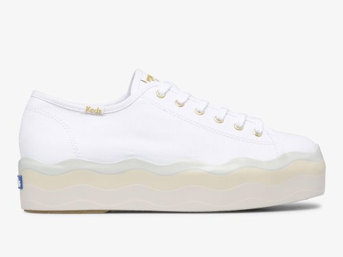 Dámské Tenisové Boty Keds Triple Up Platene Wave Foxing Bílé Viacfarebný | CZ-65706