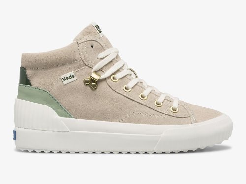 Dámské ŠněrovacíBoty Keds Demi Mid TRX Semišové Béžový | CZ-28563