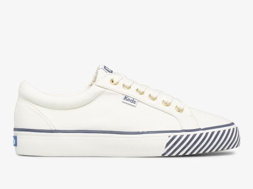 Dámské ŠněrovacíBoty Keds Jump Kick Majestic Platene Bílé | CZ-44587