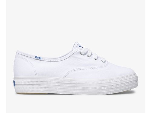 Dámské ŠněrovacíBoty Keds Triple Bílé | CZ-28896