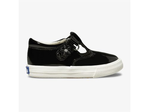 Dívčí SlipOnTenisky Keds Daphne Lakovaná Sneaker Černé | CZ-09133